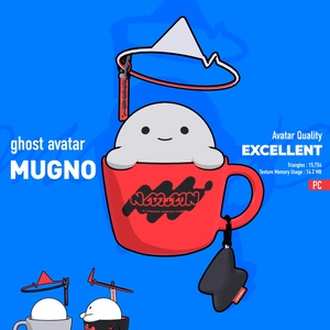 👻Ghost Avatar /MUGNO (まぐの）：VRChat【オリジナル3Dモデル】無料版もでるよ 缩略图 3