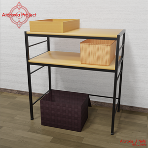 アイアンラック＆木箱＆バスケット / Iron rack & Wooden box & Basket