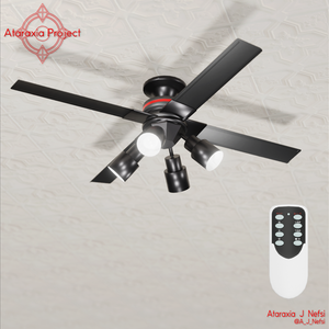 シーリングファンライト＆リモコン / Ceiling fan light & Remote