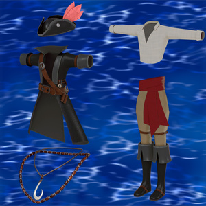 荒波の海賊 衣装&武器セット -Roughsea Pirate- 缩略图 2