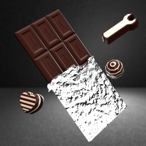 板チョコ&おまけで粒チョコ
