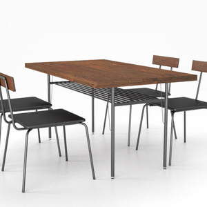 3D モデルデータ　cafe_table_set03L