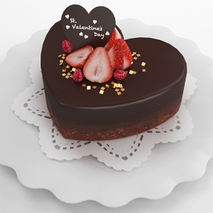 3D モデルデータ　chocolate cake02