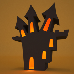 3D モデルデータ　castle_halloween