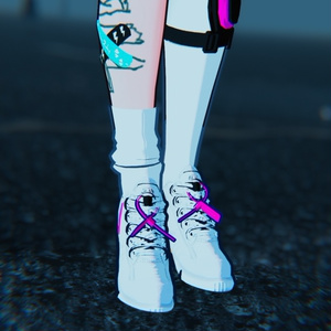 [VRchat想定] ハイヒールスニーカー 狂風 缩略图 9