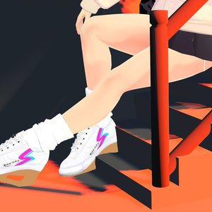 [VRchat想定] ハイヒールスニーカー 狂風 缩略图 5