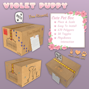 Cute Pet Box | World Constraint & PhysBones Interaction! | Easy To Install + Tutorial | Already Setup!