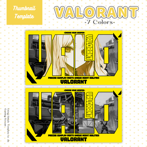 【VALORANT配信】サムネイル素材|Vtuber配信画面|10色入|PNG|
