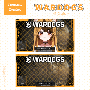 【WARDOGS配信】サムネイル素材|Vtuber配信画面|9色入|PNG|