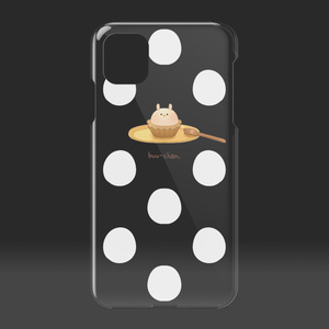 ぶーちゃんタルトのクリアケース（水玉）iPhone