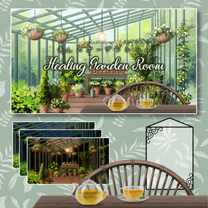 【配信背景】癒しのガーデンルーム/Soothing garden room