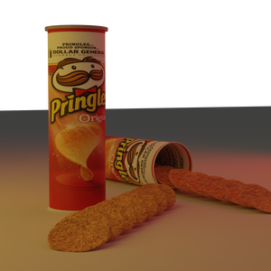 A 3d Model of Pringles 3d food Assets/プリングルスの3Dモデル