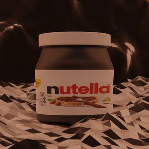 3d Model Of Nutella bottle Filled With Chocolate / チョコレートで満たされたヌテラボトルの3Dモデル