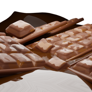 3d Model Of Chocolate In Choco Lake チョコレートバー In Blender