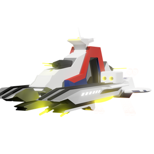 Lowpoly Argama Battleship From Gundam /アーガマ戦艦 made In Blender 