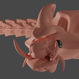 Flexible Primal Bone Dragon Made In Blender