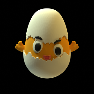 Balanced Cute Egg Made In Blender
