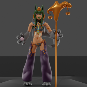 3d Sculpted Furry Female Model Made in Blender 3d