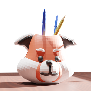 レッサーパンダ花瓶・ペン立て - Red Panda vase / Pen stand 