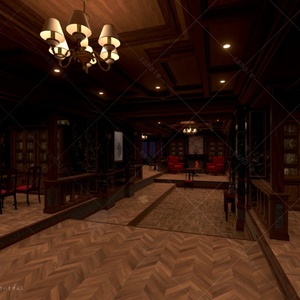 【Warudo/VRoom用3D背景データ】Vintage_Library Room