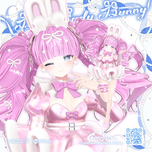 【髪型付き衣装】👯‍♀️『Blue Lady Bunny』💙【9アバター対応】 缩略图 13