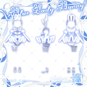 【髪型付き衣装】👯‍♀️『Blue Lady Bunny』💙【9アバター対応】 缩略图 3
