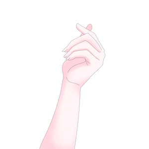 VTuber 手の素材　指ハート