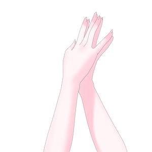 手を合わせてるポーズ