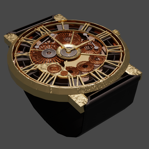 【無料】【オリジナル3Dモデル】スチームパンクな時計‐steampunk clock