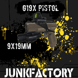 【VRChat想定】9mm G19 Pistol、ワールド固定、射撃などのギミック付き