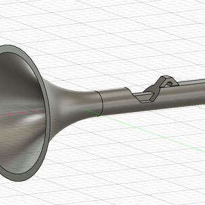 ラッパ型クラッカーのオモチャの3Dデータ(STL形式)