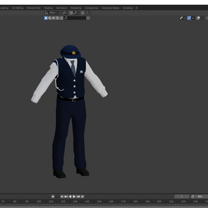 日本警察 女性警察官用制服【3d model】