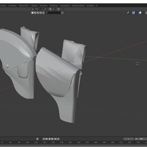 日本警察 拳銃ホルスター【3Dmodel】