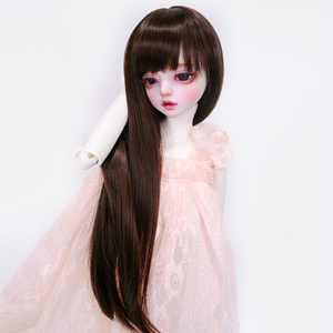 MSD SDMサイズ耐熱ウイッグ 7~8インチ ロングストレート WMM-024 (チョコレート)