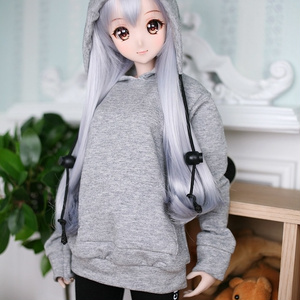 フード付きTシャツグレー 1/3 SD