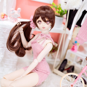 ホルターネックニットワンピースセットピンク 1/3 SD