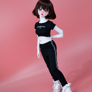 クロップ Tシャツ ブラック 1/4 MSD