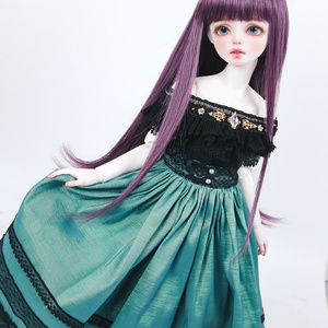 MSD SDMサイズ耐熱ウイッグ 7~8インチ ロングストレート WMM-024 (バイオレット)