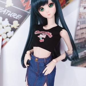 Vカットミニスカートブルー1/3 SD
