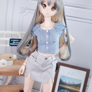  Vカットミニスカートグレー1/3 SD