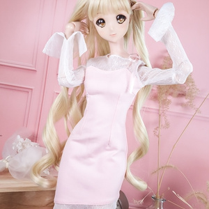 スリムロングワンピースピンク 1/3 SD