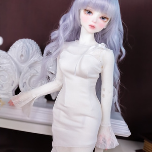 スリム ロングワンピースホワイト1/4 USD