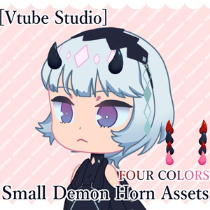 [Vtube Studio] Small Demon Horns Asset
