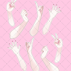 ●手素材　純欲ピンク