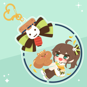 まつりちゃんとまつりすの瓶詰めアクキー