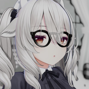 VRChat「全アバター向け」3Dモデル眼鏡　mod.102