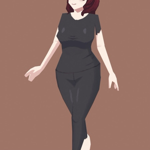 [3D Model] Low Poly Anime Housewife Character - Emma