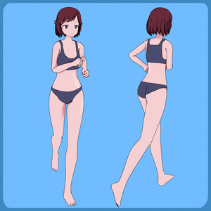 [Free] Stylized Anime Character Base Mesh // 3D Model