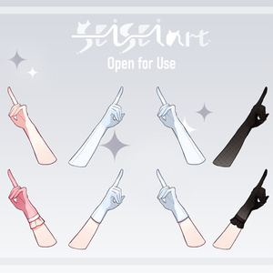 【Vtuber配信向け】手素材 ❣  Hands asset 01❣❣❣