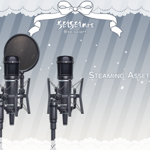 【Vtuber配信向け】ライブ素材 ❣ マイク ❣ Condenser Microphone Asset ❣❣❣